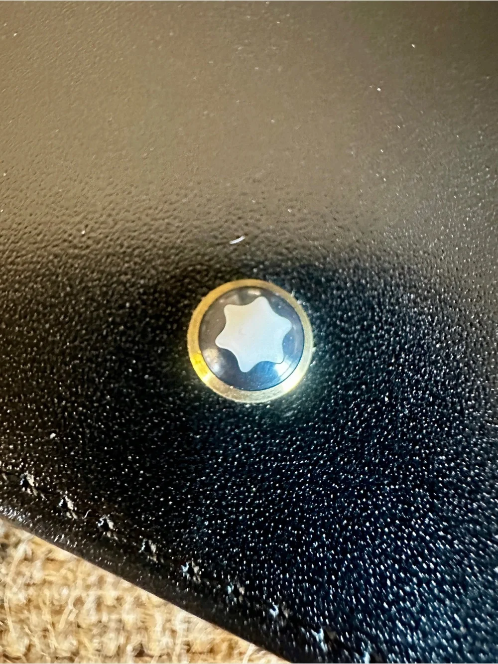 MONTBLANC  Black Leather Agenda Cover with Snap Tab